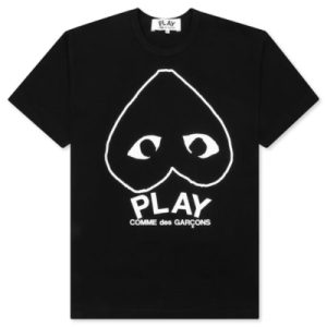 Comme des Garcons PLAY Outline Heart T-shirt Black